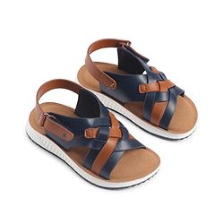 Pine Kids Velcro Closure Solid Sandal - Navy Blue