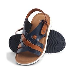 Pine Kids Velcro Closure Solid Sandal - Navy Blue
