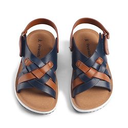Pine Kids Velcro Closure Solid Sandal - Navy Blue