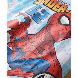 Pine Kids Marvel Single Jersey Knit Half Sleeves Drop Shoulder T-Shirt & Short Set with Spider-Man Graphics - Blue