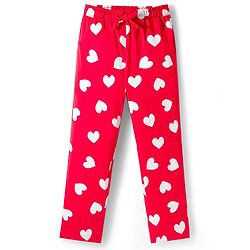 Pine Kids Cotton Knit Full Sleeves Night Suit With Heart Print - Red