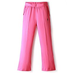 Pine Kids Knit Full Length Solid Color Leggings - Dark Pink