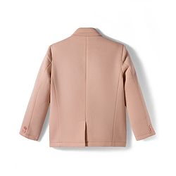 Pine Kids Knit Full Sleeves Solid Blazer With Printed Inner Tee - Pink