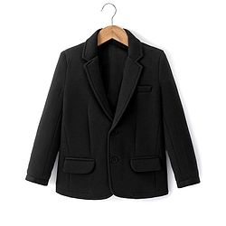 Pine Kids Knit Full Sleeves Solid Blazer - Black
