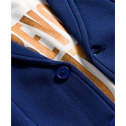 Pine Kids Knit Full Sleeves Solid Blazer with Printed Inner Tee - Blue