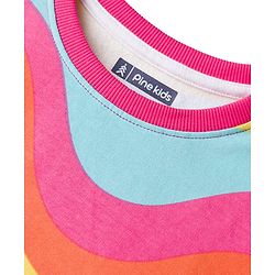 Pine Kids Cotton Knit Full Sleeves Printed Sweatshirt - Multicolor
