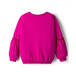 Pine Kids Cotton Knit Full Sleeves Sweatshirt With Unicorn Print - Fuchsia