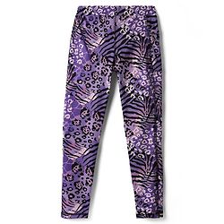 Pine Active Knit Full Length Super Stretch Printed Leggings - Violet