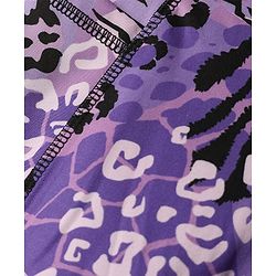 Pine Active Knit Full Length Super Stretch Printed Leggings - Violet