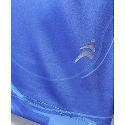 Pine Active Knit Half Sleeves T-Shirt with Abstract Print - Blue