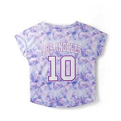 Pine Active Knit Half Sleeves T-Shirt with Text Print - Lavender