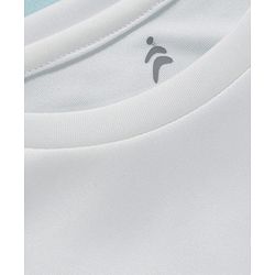 Pine Active Knit Half Sleeves T-Shirt with Butterfly Print - White