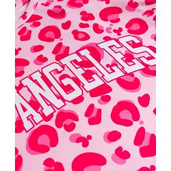 Pine Active knit Half Sleeves Top with Text Print - Pink