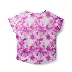 Pine Active Knit Half Sleeves T-Shirt with Text Print - Purple