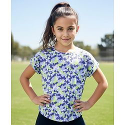 Pine Active Knit Half Sleeves Printed T-Shirt - Multicolor