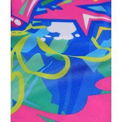 Pine Active Knit Half Sleeves T-Shirt with Abstract Print - Multicolor