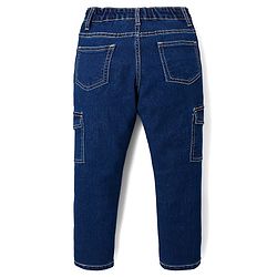 Pine Kids Denim Woven Full Length Washed Jeans - Blue
