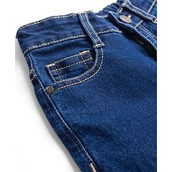 Pine Kids Denim Woven Full Length Washed Jeans - Blue