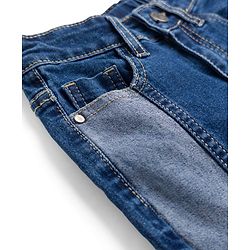 Pine Kids Denim Woven Cut & Sew Solid Color Jeans - Navy Blue