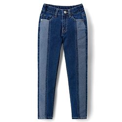 Pine Kids Denim Woven Cut & Sew Solid Color Jeans - Navy Blue
