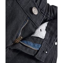 Pine Kids Woven Full Length Washed Denim Jeans - Black
