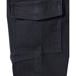 Pine Kids Woven Full Length Washed Denim Jeans - Black