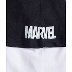 Pine Kids Marvel Single Jersey Knit Full Doctor Sleeves T-Shirt with Front & Back Avengers Graphics - Black