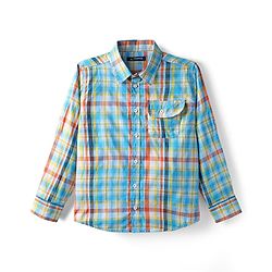 Pine Kids Cotton Woven Full Sleeves Checkered Shirt - Multicolour