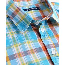 Pine Kids Cotton Woven Full Sleeves Checkered Shirt - Multicolour