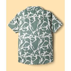 Pine Kids Viscose Woven Half Sleeves Printed Shirt - Green