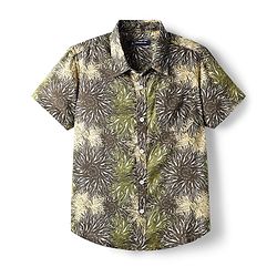 Pine Kids Cotton Woven Half Sleeves Printed Shirt - Green