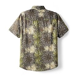 Pine Kids Cotton Woven Half Sleeves Printed Shirt - Green