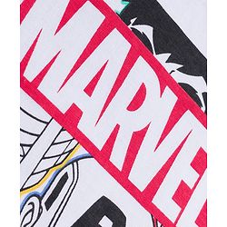 Pine Kids Marvel Single Jersey Knit Full Sleeves Night Suit With Avengers Graphics - White