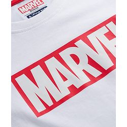 Pine Kids Marvel Single Jersey Knit Half Sleeve T-Shirt & Shorts  Set with Avengers Graphics - White