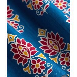 Pine Kids Cotton Woven Full Sleeves Kurta With Floral Print - Blue