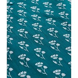 Pine Kids Cotton Woven Full Sleeves Kurta With Floral Print - Navy Blue