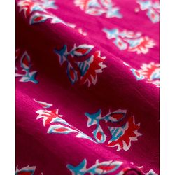 Pine Kids Cotton Woven Full Sleeves Kurta Pajama Set With Floral Print - Dark Red