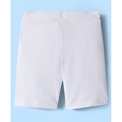 Pine Kids Cotton Lycra Knit Above Knee Length Solid Cycling Shorts Pack of 3 - Tan White & Black