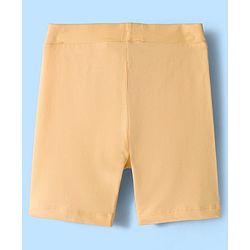Pine Kids Cotton Lycra Knit Above Knee Length Solid Cycling Shorts Pack of 3 - Tan White & Black