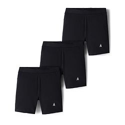 Pine Kids Cotton Lycra Knit Above Knee Length Solid Cycling Shorts Pack of 3 - Black