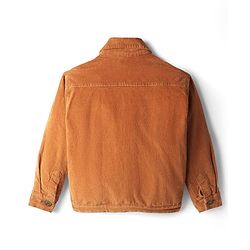 Pine Kids Cotton Woven Full Sleeves Solid Coloured Jacket - Khaki