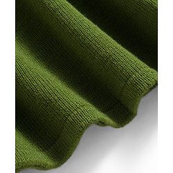 Pine Kids Knitted Full Sleeves Solid Woollen Dress - Olive Green