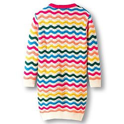 Pine Kids Knitted Full Sleeves Striped Pullover Sweater - Multicolor