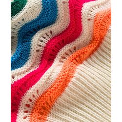 Pine Kids Knitted Full Sleeves Striped Pullover Sweater - Multicolor