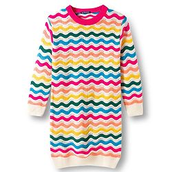 Pine Kids Knitted Full Sleeves Striped Pullover Sweater - Multicolor