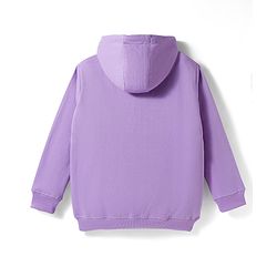 Pine Kids Knit Full Sleeves Solid Hooded Sweatjacket With Kangaroo Pockets - Lavender