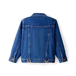 Pine Kids Cotton Woven Full Sleeves Solid Color Denim Jacket - White