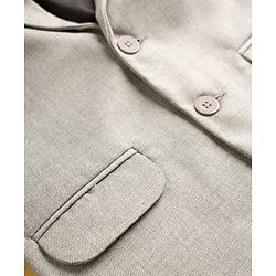Pine Kids Full Sleeves Solid Color Party Blazer -Grey
