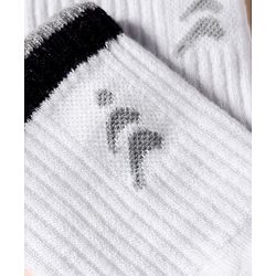 Pine Active Cotton Lycra Knit Terry Breathable Knee Length Football Socks -White