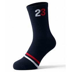 Pine Active Cotton Lycra Knit Terry Breathable Knee Length Football Socks - Navy Blue